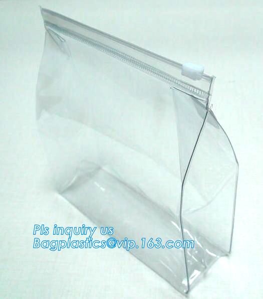 reusable promotional Plastic LDPE slider zipper bags, metallized film bottom