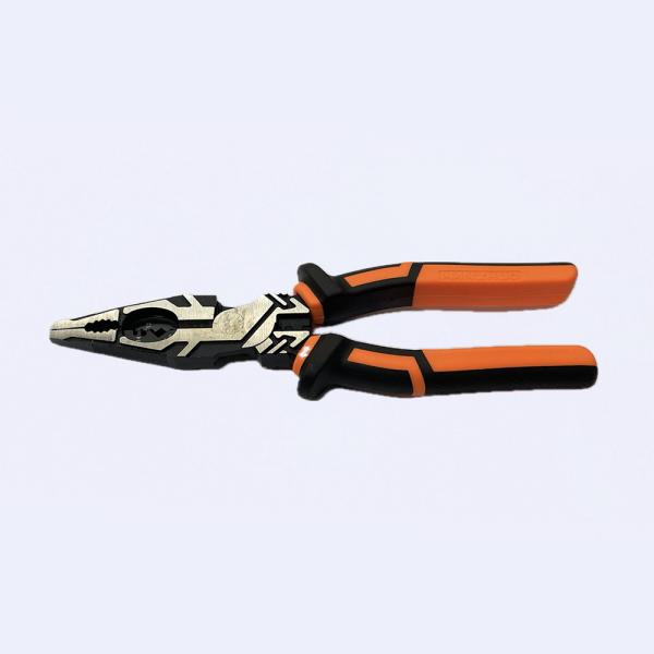 8" High Leverage Multi-Function Combination Pliers Nickle Finishing wire cutter