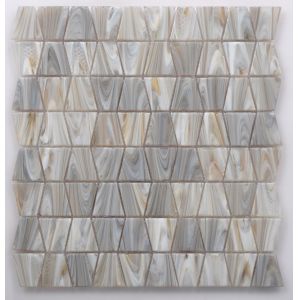 Quality Rose Latest Iridescent Series Glass Mosaic with Trapezoid shape for sale