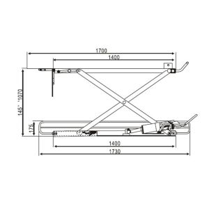 TC150 Hydraulic Motorcycle Lift Overload Protection Hydraulic Stationary Lift