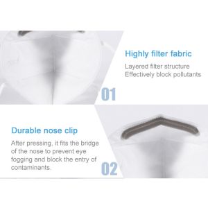 Personal Filtering FFP2 KN95 Face Mask Disposable Earloop In Stock