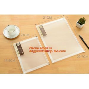 Cheap promotional clear zip lock waterproofe plastic pvc zipper file folder bag