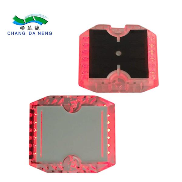 Buy One way solar road studs plastic LED road marker lighting roadside cat eyes at wholesale prices