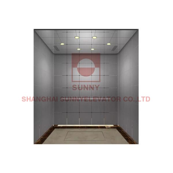 1600kg Passenger Machine Roomless Elevator With Stainless Steel Hairline /