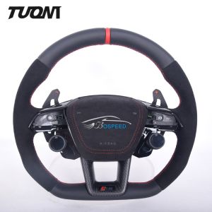 Audi Smooth Alcantara Leather Steering Wheel Carbon Fiber A6 A7