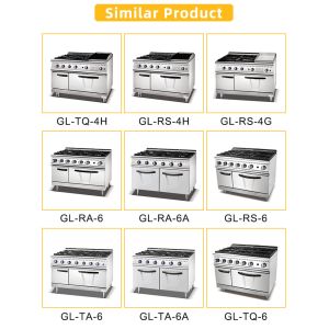 Commercial Electric Restaurant Cooking Equipment 29KW Stainless Steel Range GL