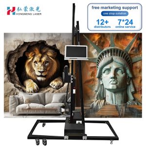 Quality Advanced Wireless Automatic Inkjet Printer Easy Operation Vertical Wall Flatbed Wallpaper Printer for sale