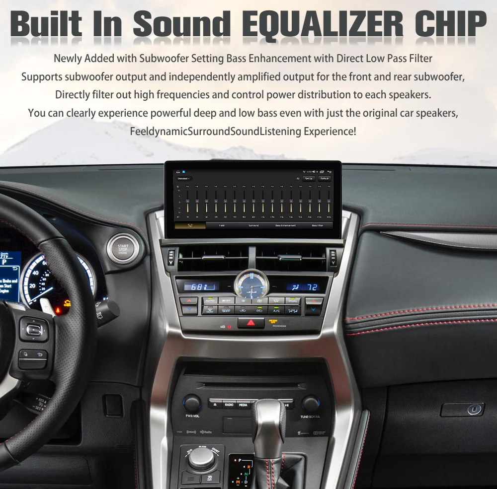 Viknav Car Radio For LEXUS NX (2018-2020)12.3 inch Touch Screen Wireless Carplay GPS Navigation LCD Display Screen