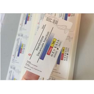 Nand Decanoate Glass Vial Labels Square Shape Glossy Lamination Surface