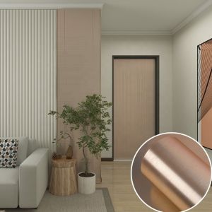 60cm*2m Luxury Metallic Wallpaper Copper Removable Vinyl Wallpaper Furniture