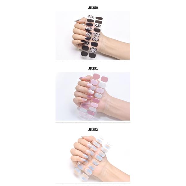 Wholesale Custom Logo 3d Semicured Uv Cured Lamp Semi-cured Gel Nail Sticker for Gel Application on Art Nail