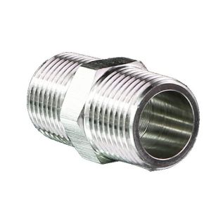 3/8" NPT Male X 3/8" NPT Male Hex Nipple , Forged 316 Stainless Steel Hex Nipple