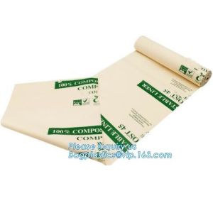 Compostable Disposable Biodegradable Plastic Custom Printed Flat Garbage Bag,