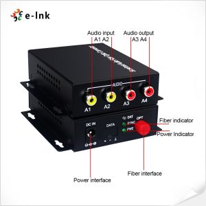 2Ch Bidirectional RCA Optical Fiber Media Converter Audio over Fiber