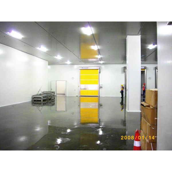 Blue Galvanized Steel High Speed Roll Up Door With Shoulder Protection