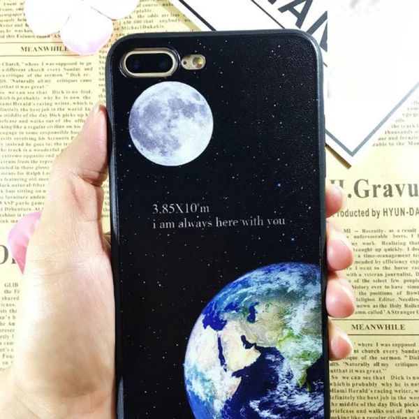 PC+TPU Silk Grain The Earth 's Surface Space Cell Phone Case Cover For iPhone 7 6s Plus