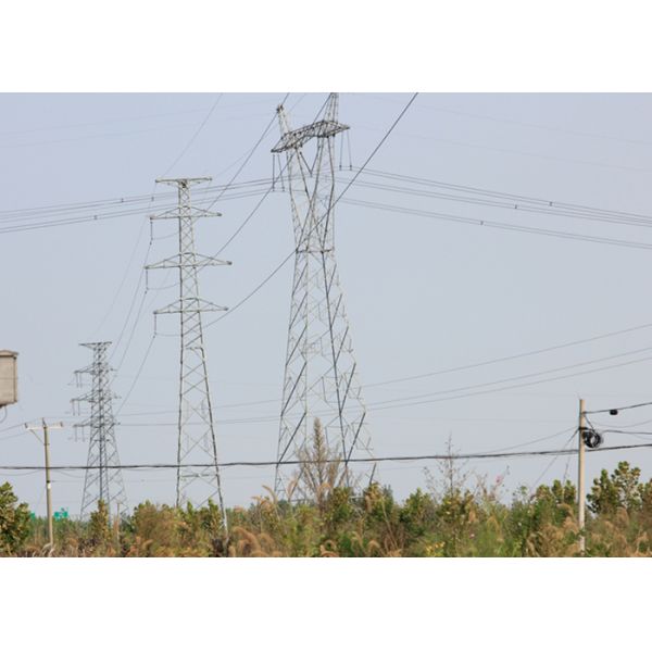 High Strength Low Alloy Steel Pylon , 230KV Electric Suspension Tower