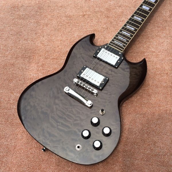 New style custom SG electric guitar, the burst tiger Flame Maple Top & Rosewood Fingerboard SG electric guitar, free shi