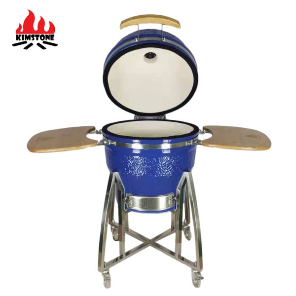 KIMSTONE Kamado 22 Inch L Keramik Grill Blue Barbeque Charcoal Industrial Machine Mini Chicken Griller BBQ Egg Grill Smoker