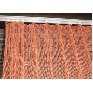 Quality 0.8MM Hanging Metal Coil curtain As Interior Decorative Mesh For Exhibition Hall for sale