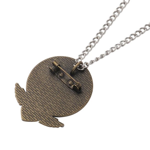 Custom Gift Party Wedding Vintage Brooch Necklace Pendant Sublimation Angel Wings Necklace