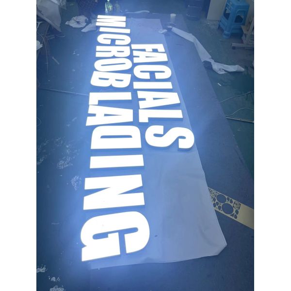 Shop logo name custom frontlit channel letter Stainless steel Acrylic LED letter sign