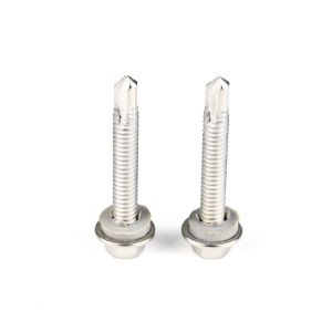 Customized Tek Black HEX Washer Head Self Drilling Screws for Metal Wood M3.5-M6