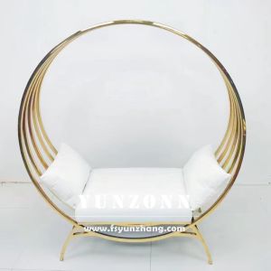 Classic Wedding Couple Sofa Set Round Wedding Throne Birdcage Chair