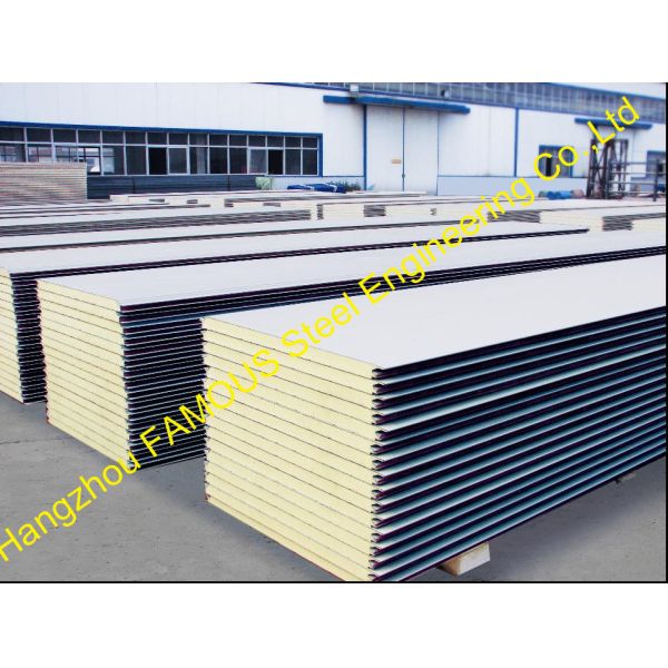 Buy Warehouse Metal Roofing Sheets / Polyurethane Panel Heat Insulation at wholesale prices