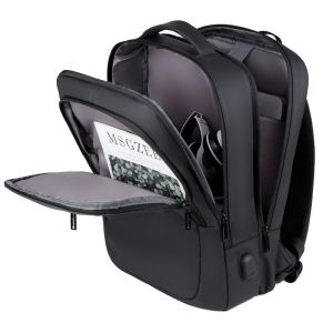 Black BSCI Business Laptop Backpack Fashion Computer Backpack Water Resistant