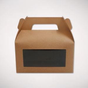 Cake Bakery Height 8cm Custom Food Packaging Boxes With Handle