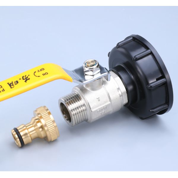 Garden Water Connectors Brass Tap Adapter for IBC Tank Valve Fitting Hose Connector