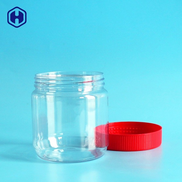Small Size Leak Proof Plastic Jars With Red Screw Top Fully Airtight