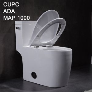 High Efficiency White One Piece Tall Elongated Toilets Bowl MAP800G
