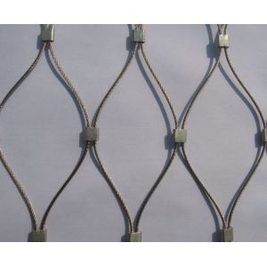 Diamond Ferruled Flexible Cable Mesh SS Material High Open Area Animal Enclosure