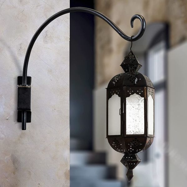 Standard Black Swivel Plant Hook for Hanging Flower Basket Wind Chime Lantern and More