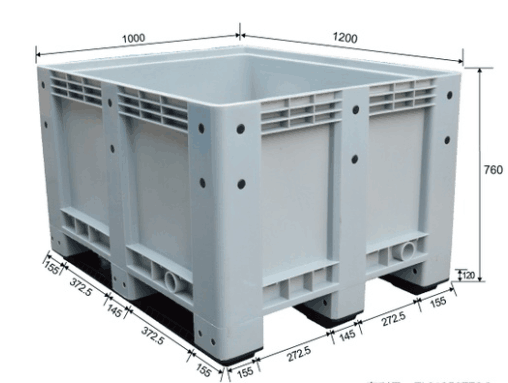 1200*1000 euro solid big plastic pallet box used pallet boxes for sale