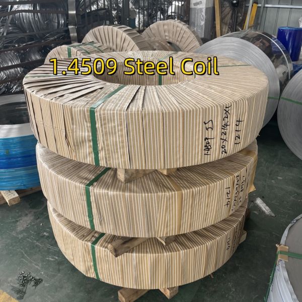 AISI 441 Ferritic Stainless Steel Strip SS 1.4509 X2CrNiNb18 Steel Coil 400Series For Exhauster
