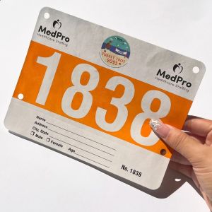 Screen Printing Method for Participant Recognition Numbers in White Blue and Customized Colors