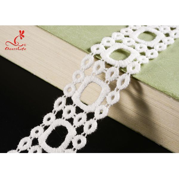100% Cotton Water Soluble Lace Trim For Luggage Decoration
