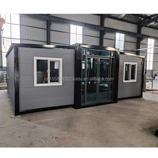 Residential or Office 20ft Expandable Container House with Two Bedrooms and Aluminum Alloy Windows in Modern Style