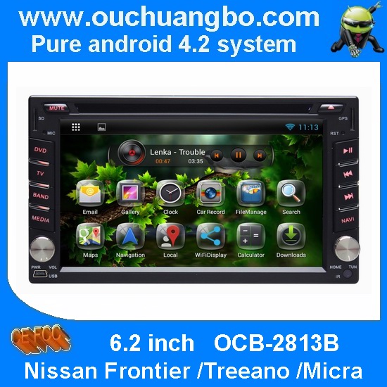 Ouchuangbo Car Multimedia Android 4.2 for Nissan Frontier /Treeano /Micra DVD Stereo Radio Player iPod USB OCB-2813B