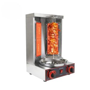 2 in1 Automatic Rotating Doner Kebab Machine for LPG 2800Pa 37x37.5x53.5cm