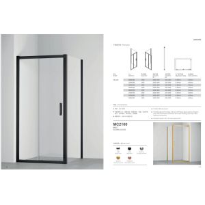 Aluminuml, SlidingDoor with side panel,Bathroom Shower Room