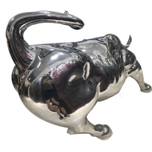 201 304 316 Cow Shape Sculpture Stainless Steel Metal Fabrication With 8k Mirror