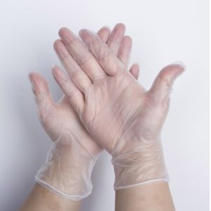 EN455 12 Inch Pvc Medical Vinyl Examination Gloves Powder Free