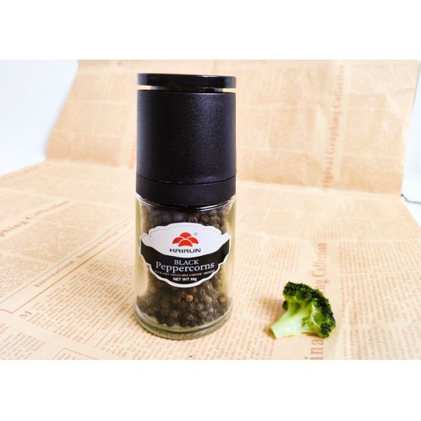 Selectable Filler Glass Pepper Grinders with Reusable Glass Jar Grinding