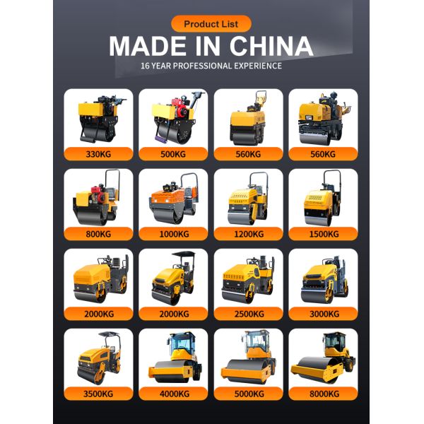 3 Ton Mini Asphalt Road Roller Diesel Engine Ride on Small Road Roller Road Compactor Factory Price