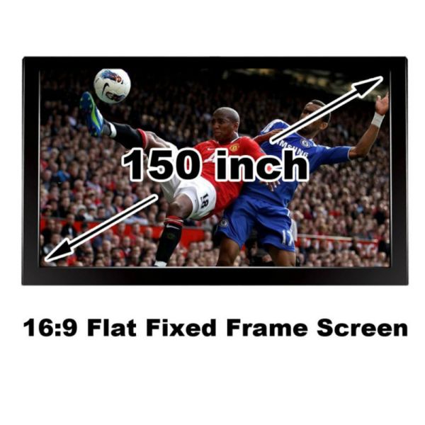 Buy Black Velevt Flat Fixed Projection Screen150 Inch Matt White DIY Home Cinema Screens 3D at wholesale prices