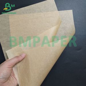 40gsm Food Grade Virgin Wood Pulp Brown Greaseproof Paper Kit7